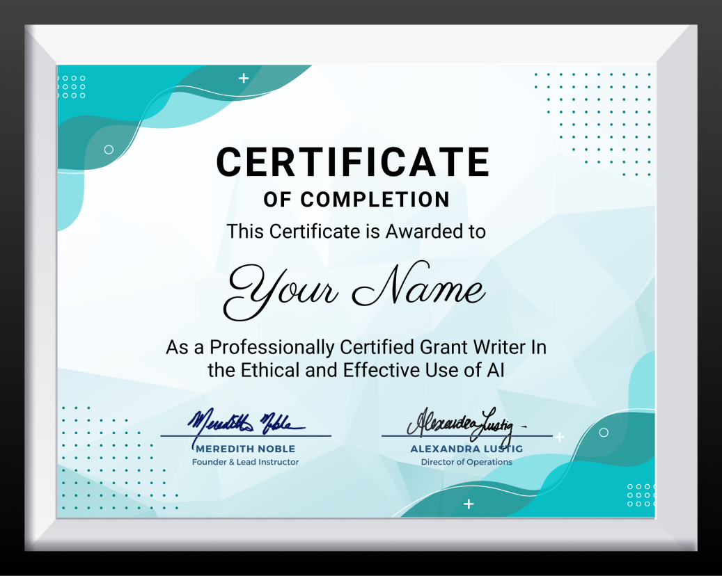 AI Grant Writer Certificate