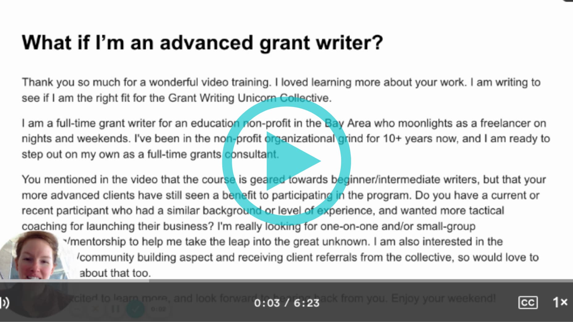 Program for new and advanced grant writers