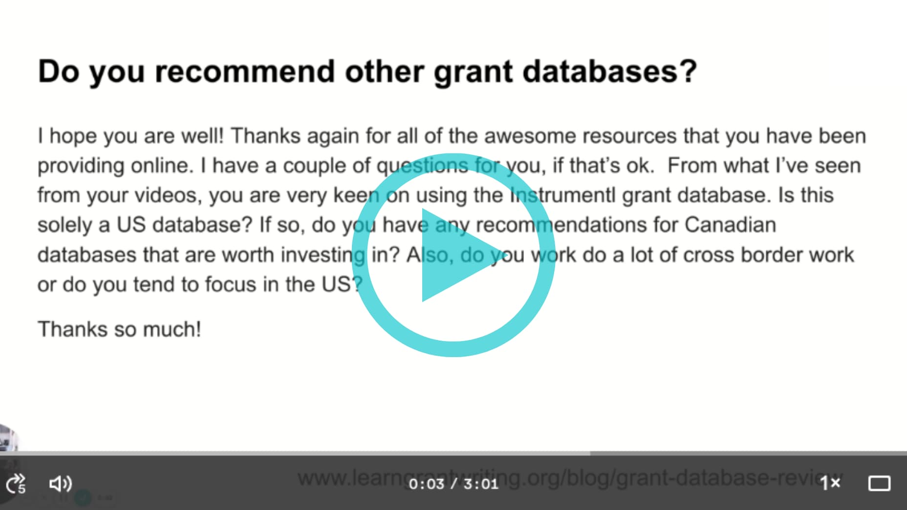 What grant databases we recommend