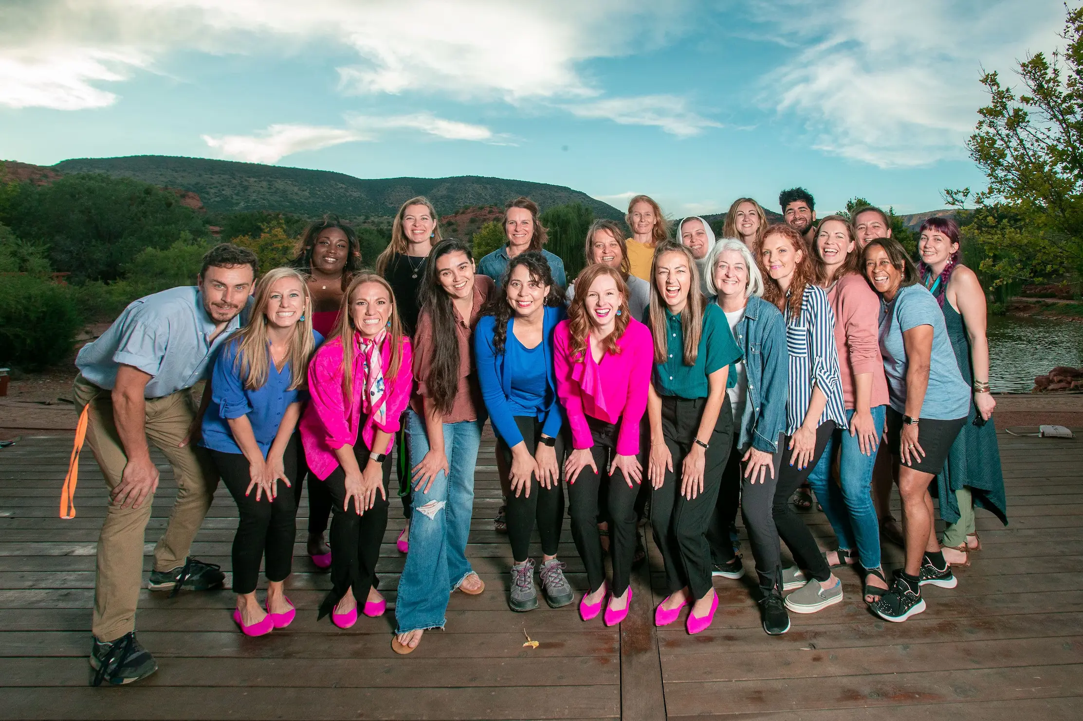 Group of people posing for a photo