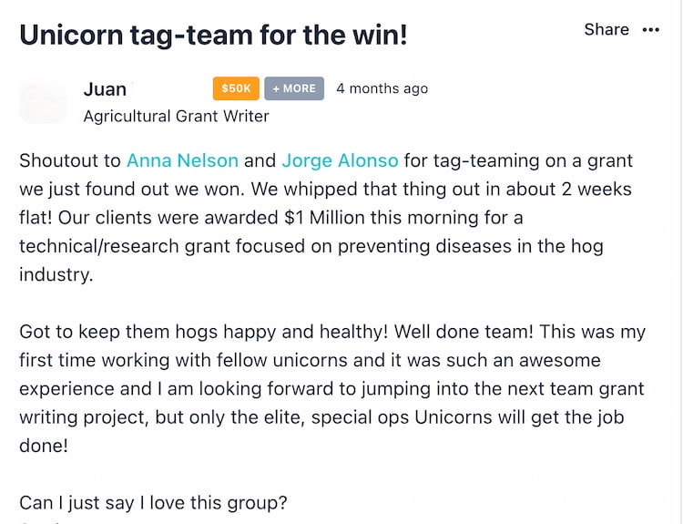 screenshot of member wins